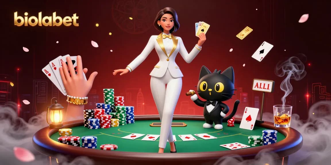 Rasakan permainan mendebarkan dengan biolabet saat dealer glamor mengungkapkan kartu kemenangan.