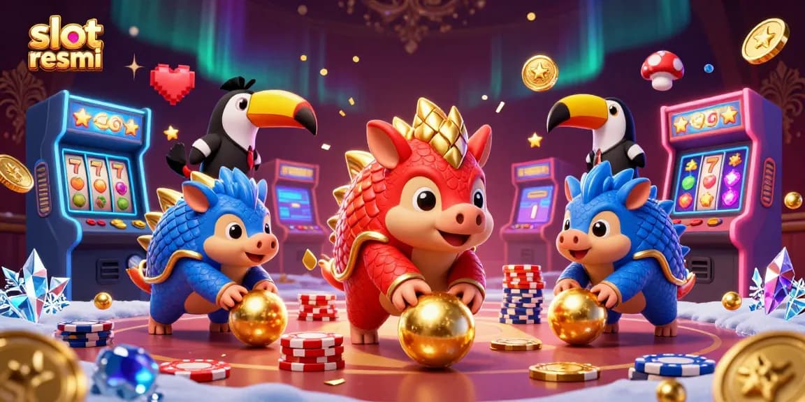 Permainan slot resmi dengan pangolin tsan bersaing menggelinding bola emas di kasino.