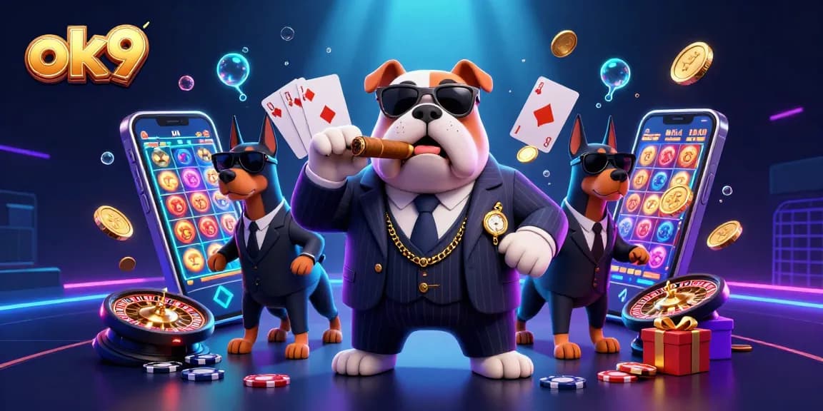 Experience thrilling action with ok9 as a mafia boss bulldog and Doberman bodyguards navigate a vibrant casino.