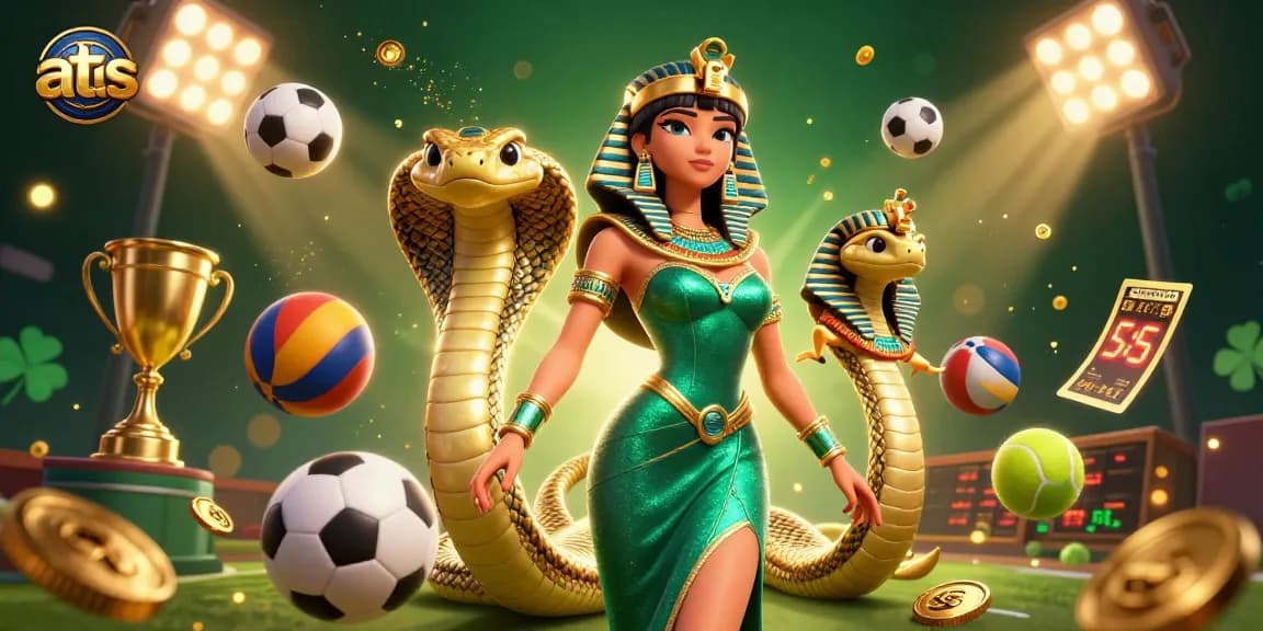 Join the excitement of the atas casino with 3D graphics capturing thrilling sports betting action.