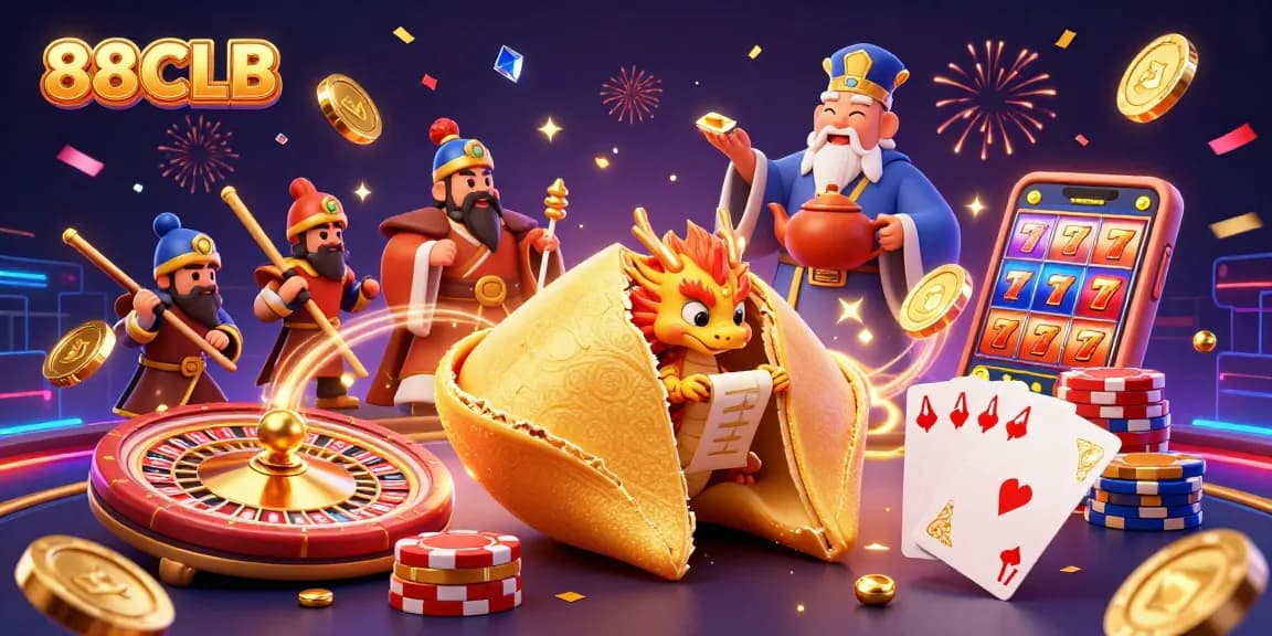 Experience thrilling moments with 88CLB as the fortune cookie cracks, revealing magical winning possibilities.