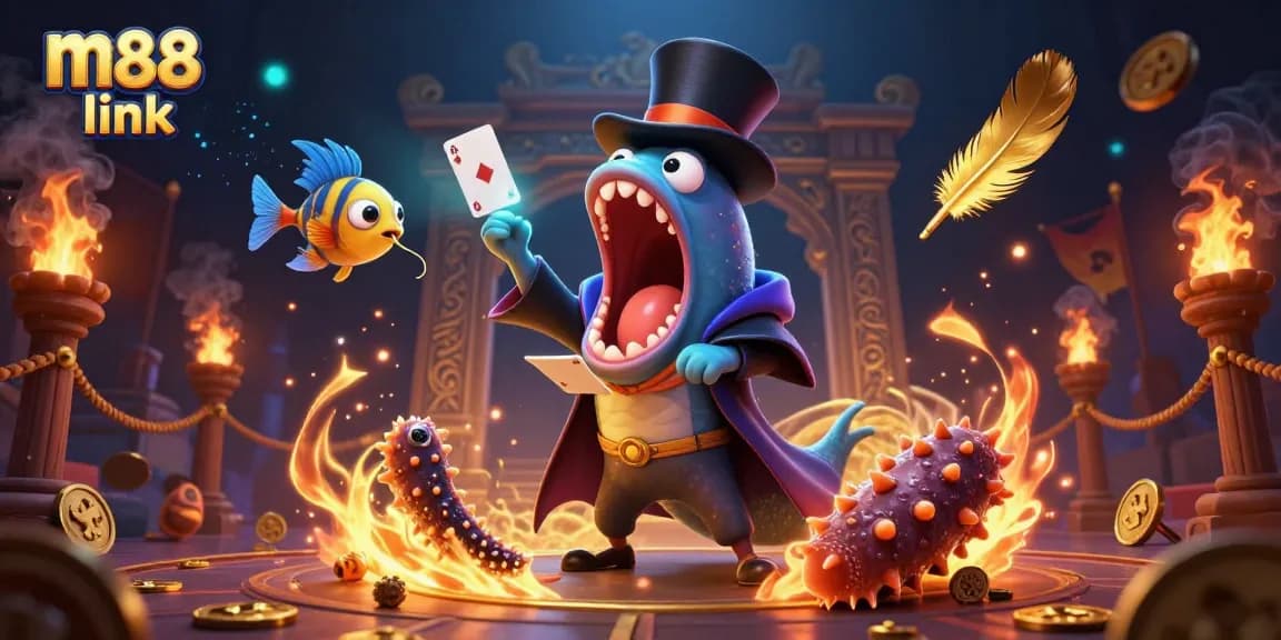 Experience m88 link magic with vibrant casino elements and enchanting sea creatures.
