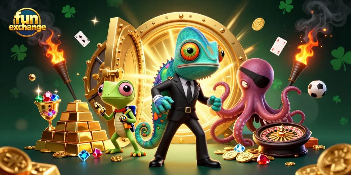 Engage with fun exchange to elevate your gambling experience in a vibrant casino illustration.