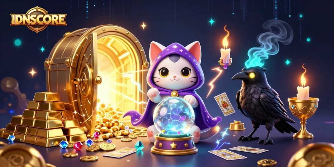 Experience IDNSCORE's thrilling treasure hunting with charming characters and dazzling gems.