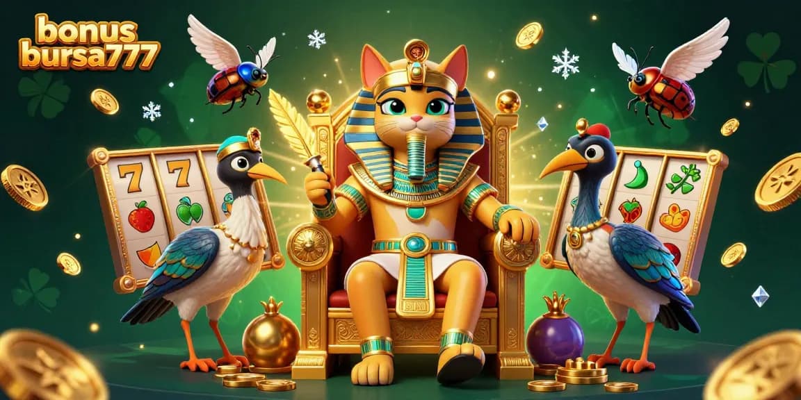 Play exciting games and claim your bonus bursa777 with vibrant slot reels and dynamic characters.