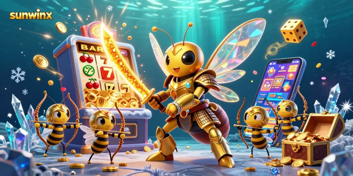 Engage with sunwinx as a samurai hornet explores a dazzling casino world filled with jackpot excitement.
