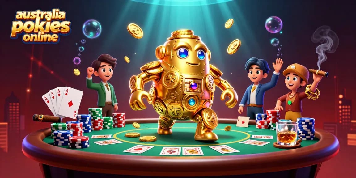 Engage with thrilling australia pokies online featuring a golden golem and poker elements