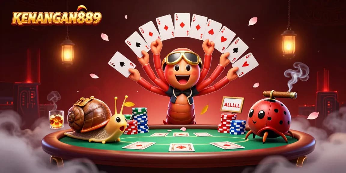 Experience thrilling gameplay at KENANGAN889 with a vibrant casino atmosphere and dynamic characters.
