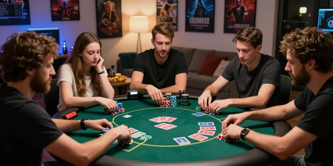 Engaging poker game scene showcasing Alternatif Link Nagapoker and friends enjoying online gaming