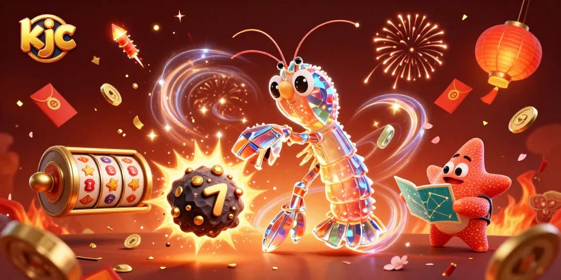 Experience exciting gaming at kjc with animated characters and vibrant casino elements.