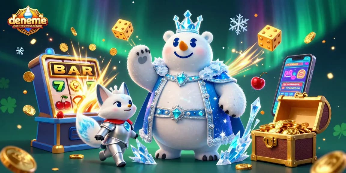 Experience thrilling jackpot excitement at denemebonusuverensiteler with our polar bear and snow fox characters.