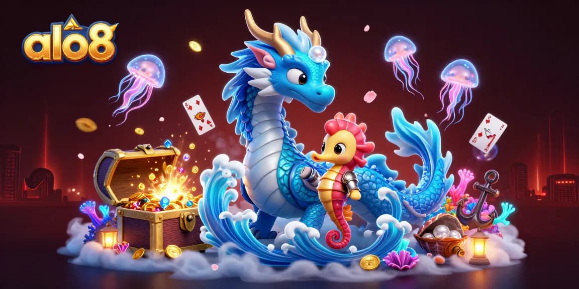Alo8 presents a thrilling casino experience with vibrant underwater elements and dynamic characters engaging in exciting gameplay.