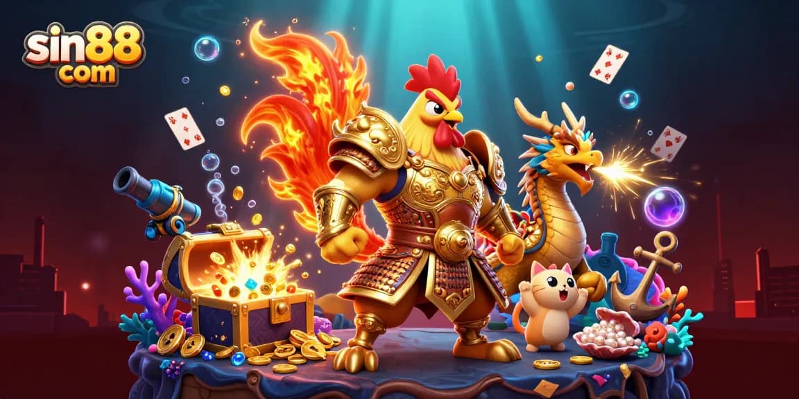 Experience thrilling gameplay at sin88 com with immersive animated casino characters and vibrant treasure elements.