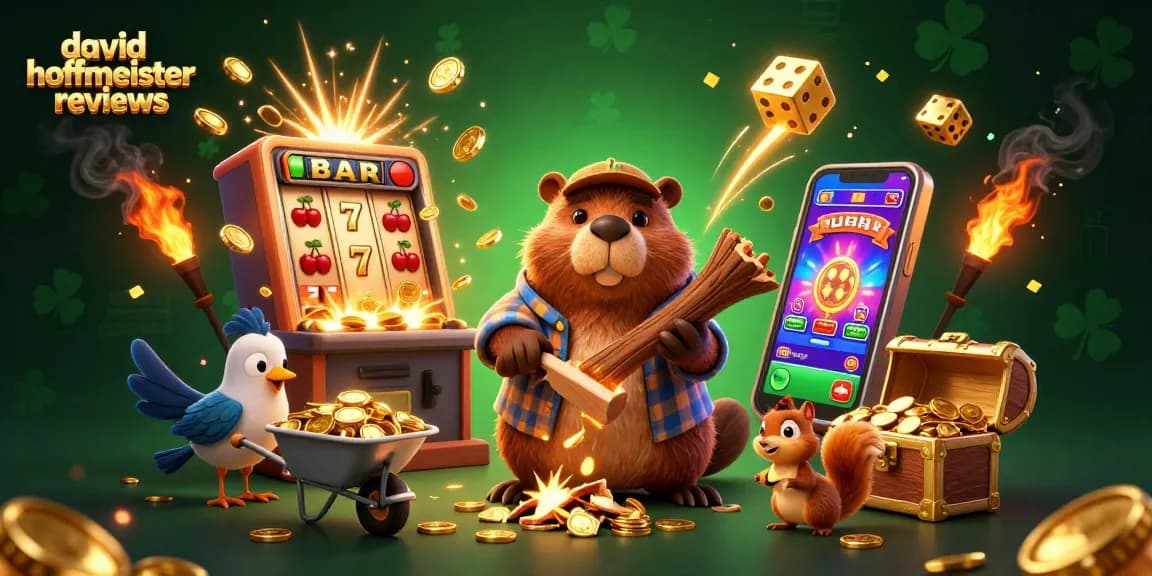 Experience the excitement of david hoffmeister reviews amidst a vibrant casino scene filled with gold coins.