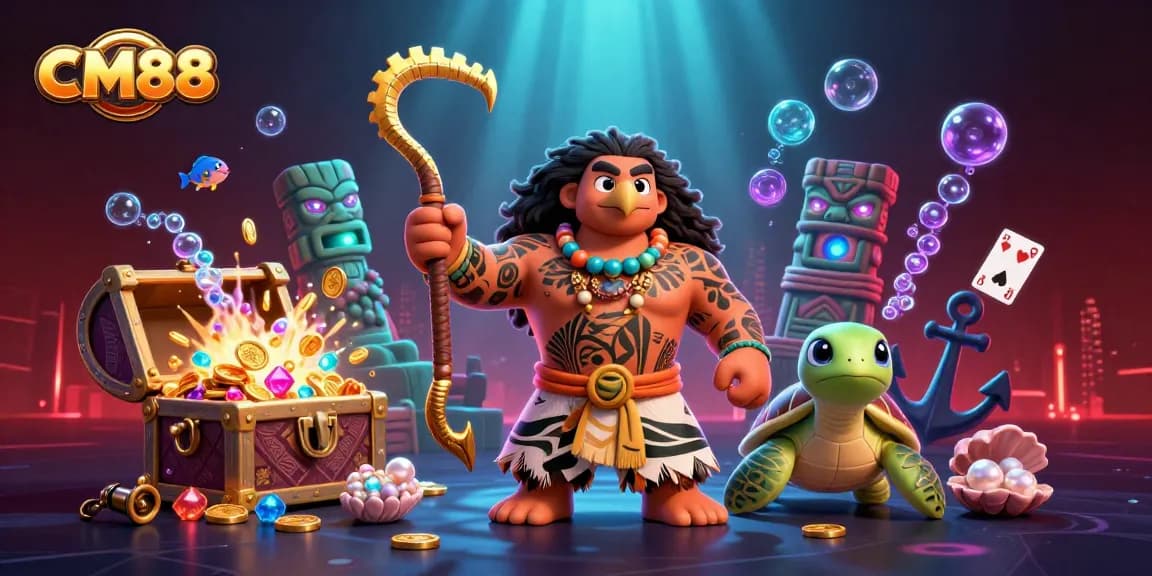 Experience CM88's vibrant gaming scene with a Polynesian demigod and treasure-filled adventure.