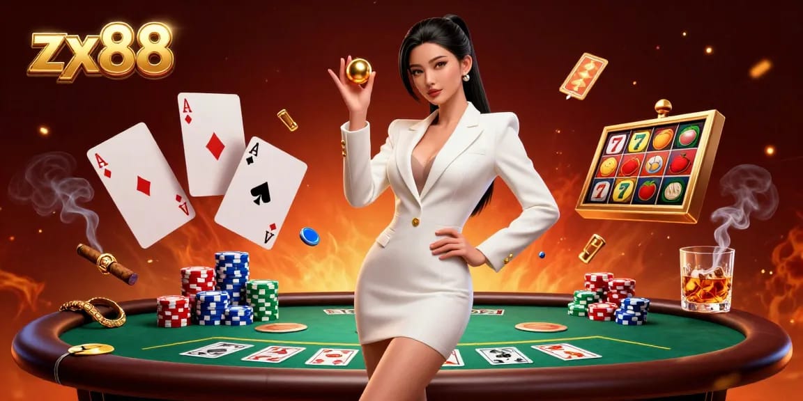 Experience thrilling games at zx88 with a glamorous casino setting and poker excitement.
