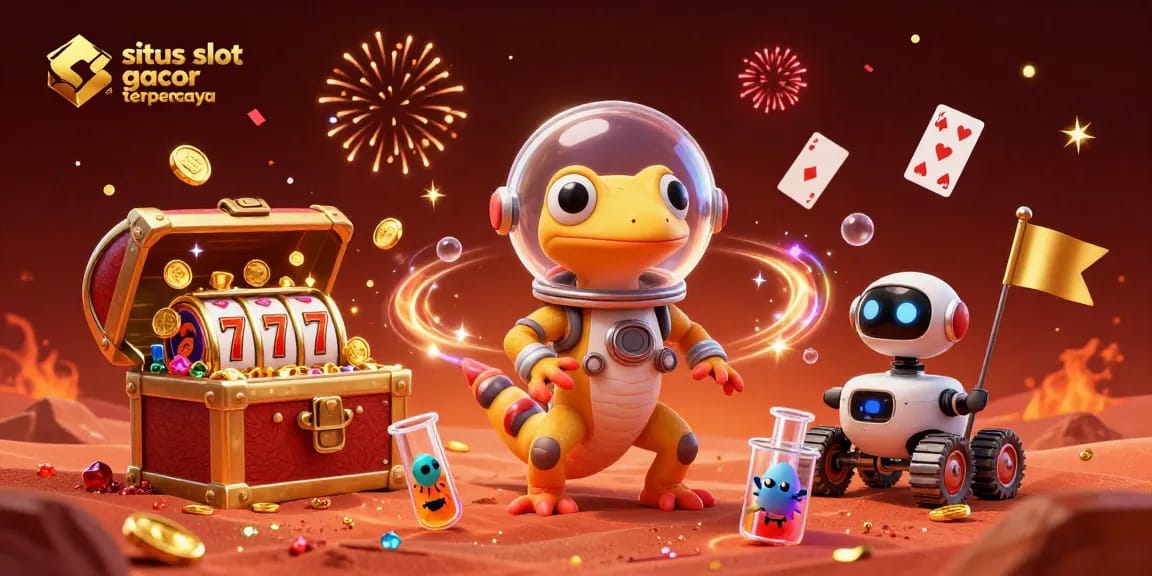 Slot gacor terpercaya dengan gecko luar angkasa mengeksplorasi kasino emas yang terpendam.