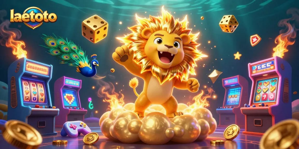 Experience laetoto's thrilling gaming adventure with colorful slot machines and vibrant characters.