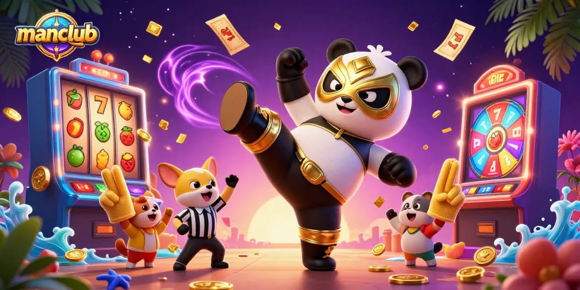 manclub engages players with thrilling slots and vibrant casino elements in a lively scene.