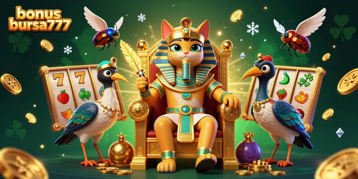 Play exciting games and claim your bonus bursa777 with vibrant slot reels and dynamic characters.