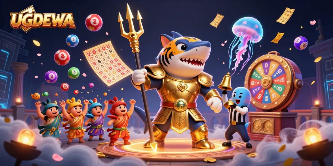 Engage with UGDEWA's vibrant slots scene featuring lottery elements and a thrilling atmosphere.