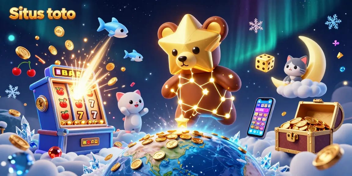 Experience thrilling play at Situs toto with vibrant cartoon characters and exciting casino elements.