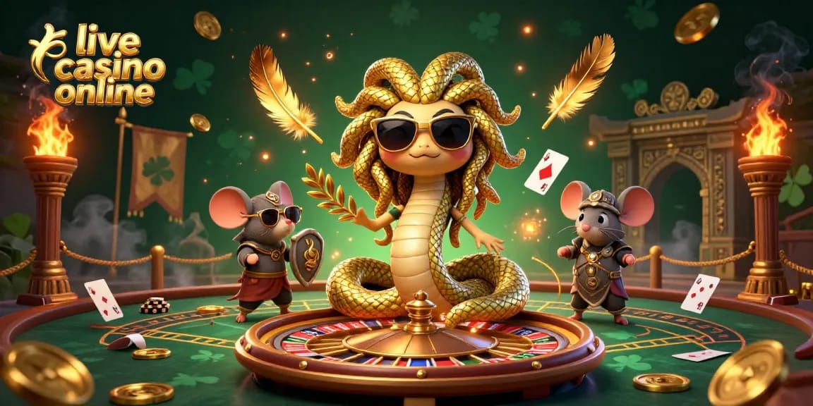 Experience thrilling live casino online action with charming characters and vibrant game elements.