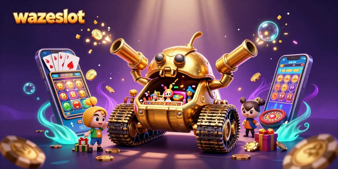 Engage with wazeslot's colorful slot games and exciting casino atmosphere through immersive digital art.