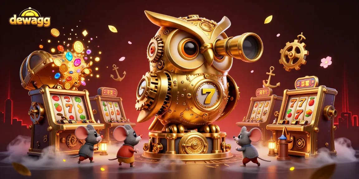 Experience thrilling jackpot chances with dewagg's vibrant casino scene featuring lucky symbols.