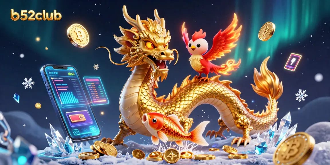 Engage in thrilling bets at b52club surrounded by vibrant 3D casino elements.