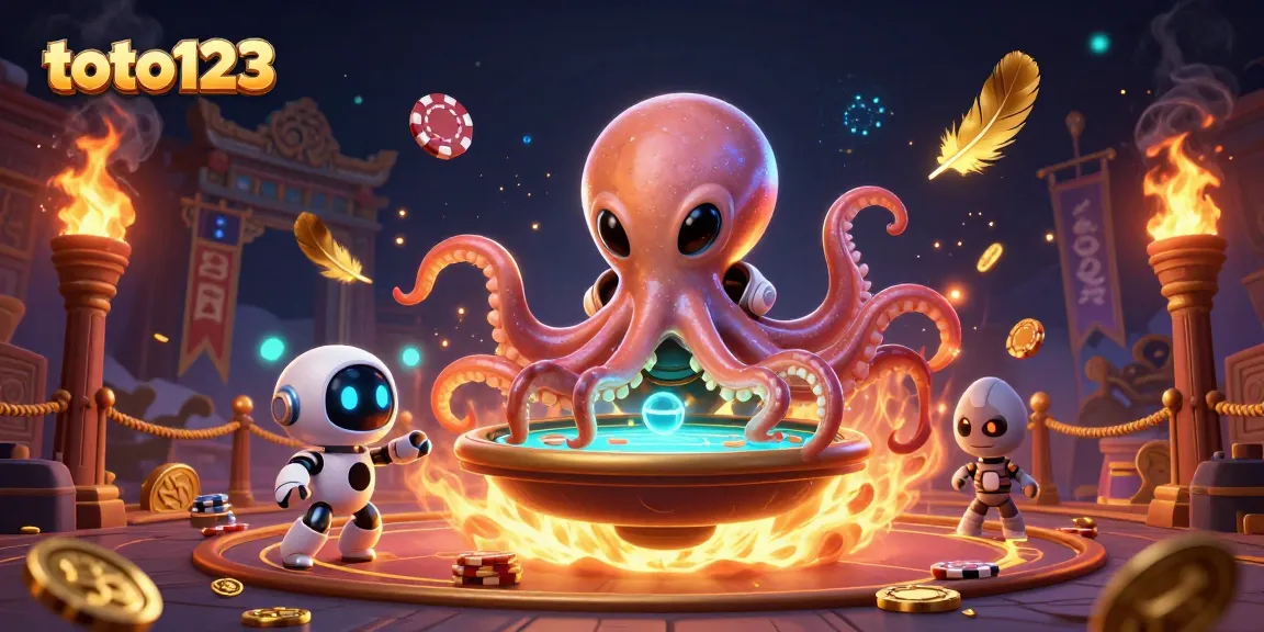 Engage in thrilling gameplay with toto123, where 3D characters deal poker at a vibrant cosmic table.