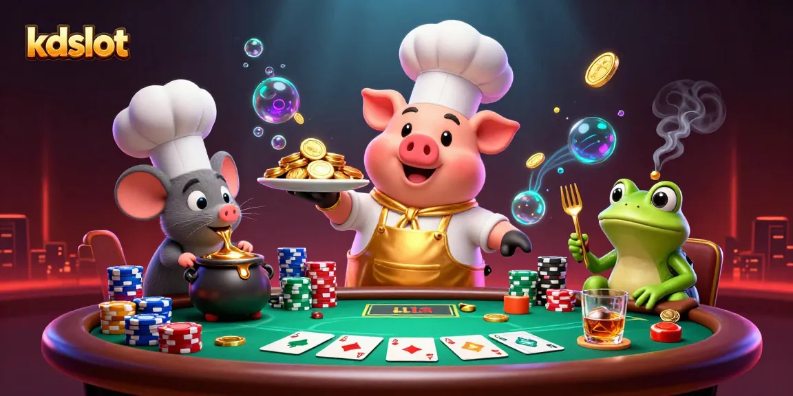 Experience the thrill of kdslot with a vibrant casino scene featuring dynamic characters.