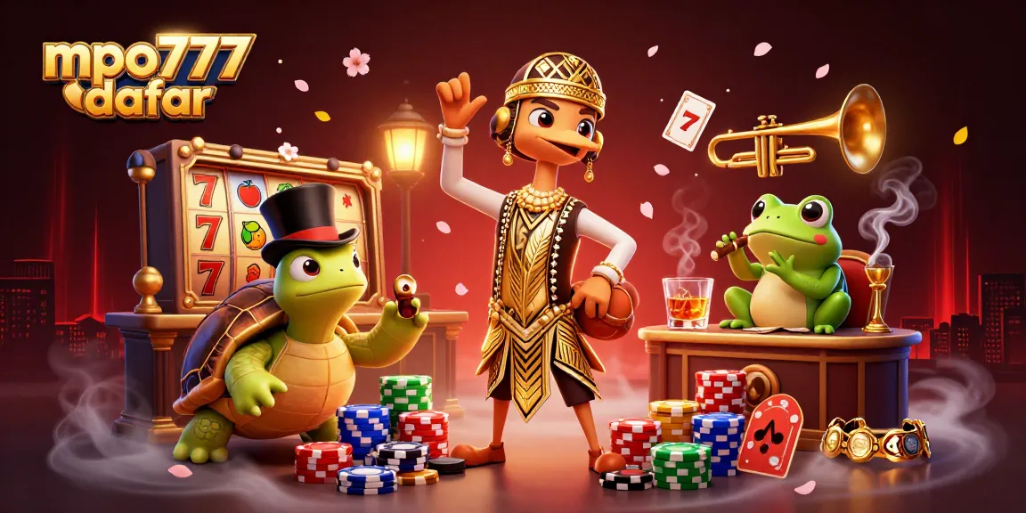Play on mpo777 daftar for exciting slots in a vibrant speakeasy setting with unique characters.