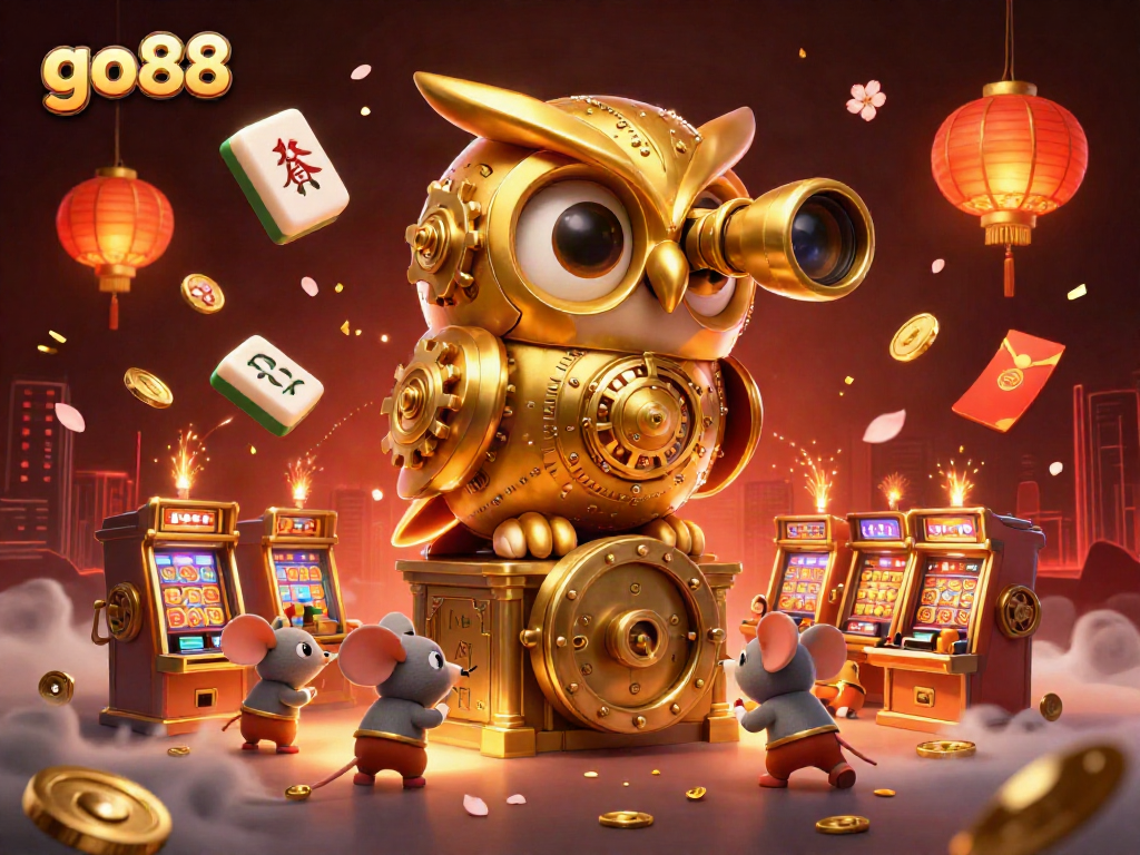 Experience the excitement of go88 slots and games in a vibrant casino illustration.