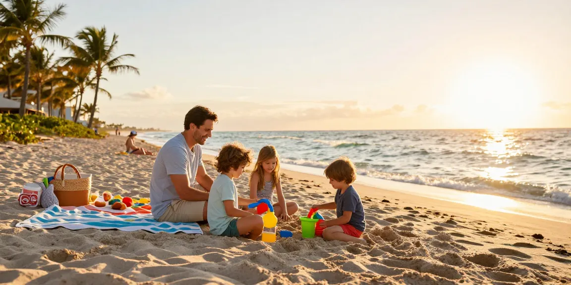 Keluarga di https://miami4d.com/ menikmati waktu di pantai dengan suasana bahagia.