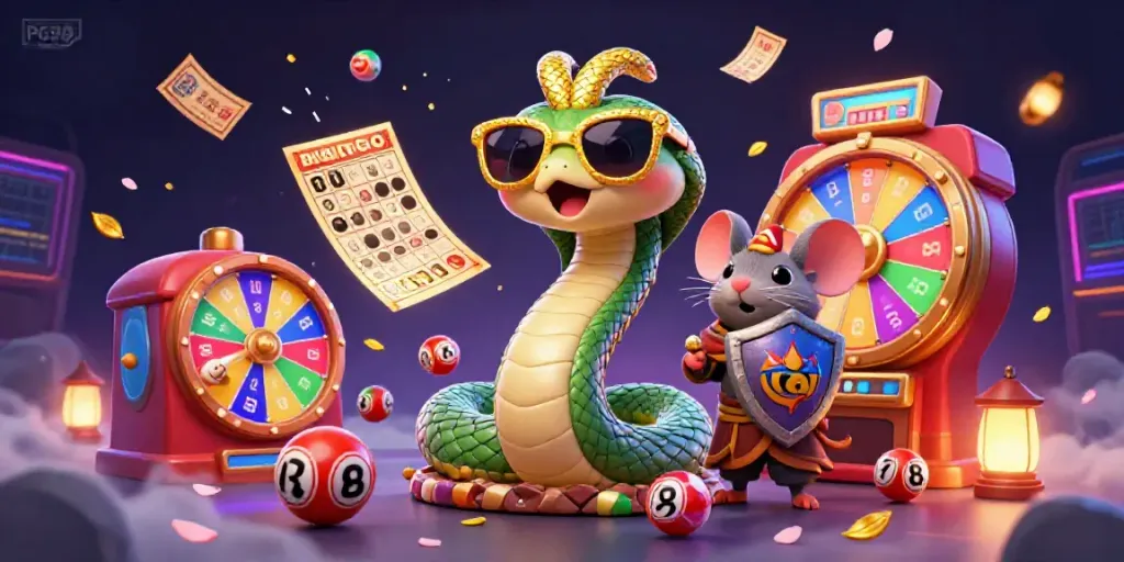 Spin the vibrant PG99 prize wheel with Medusa and a warrior mouse in a lively casino.