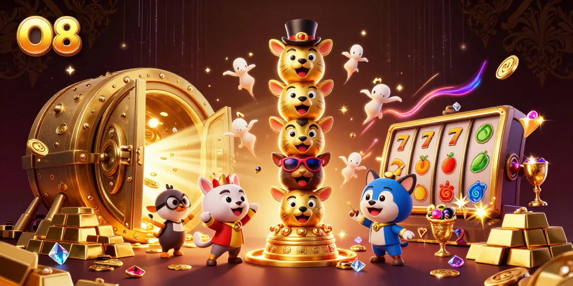 Spin winning reels and discover treasures in a vibrant O8 casino world filled with excitement.