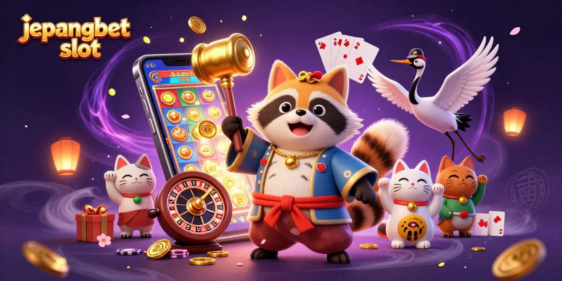 Experience exciting wins with jepangbet slot featuring cheerful characters and vibrant casino elements.