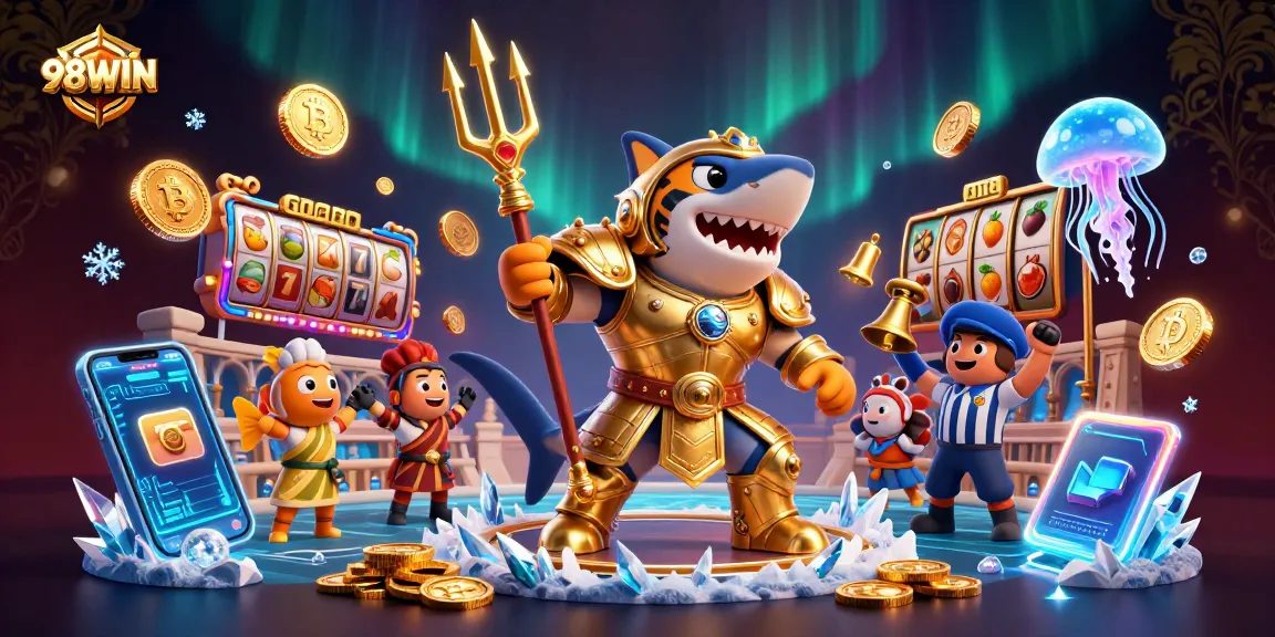 Experience thrilling gameplay at 98WIN with vibrant characters and dynamic casino elements.
