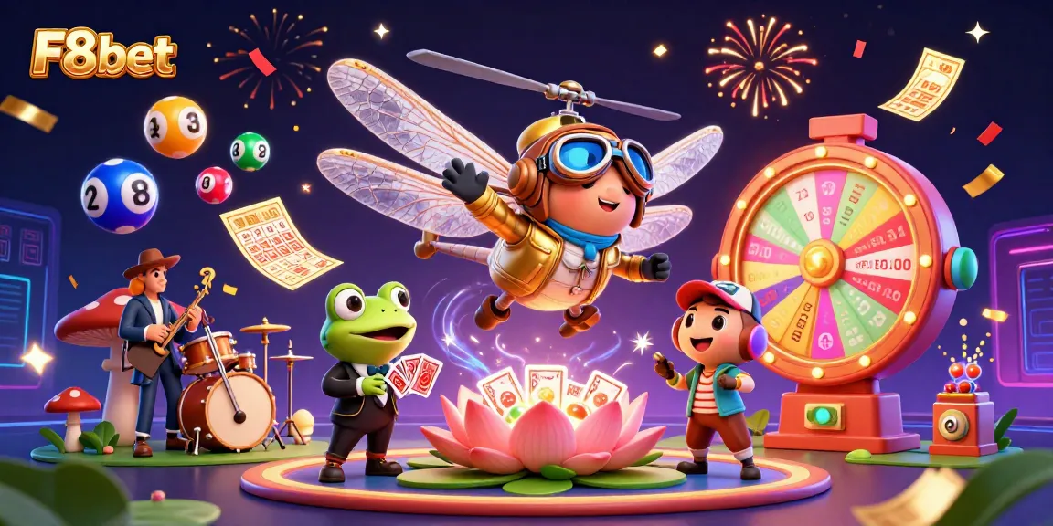 Win big at F8bet with vibrant lottery elements and a lively casino atmosphere