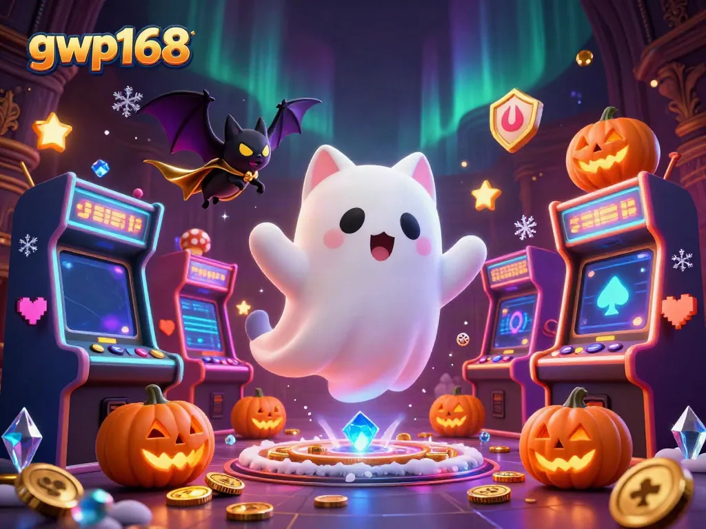 Mainkan slot gacor di GWP168 dengan kucing hantu dan karakter menyeramkan