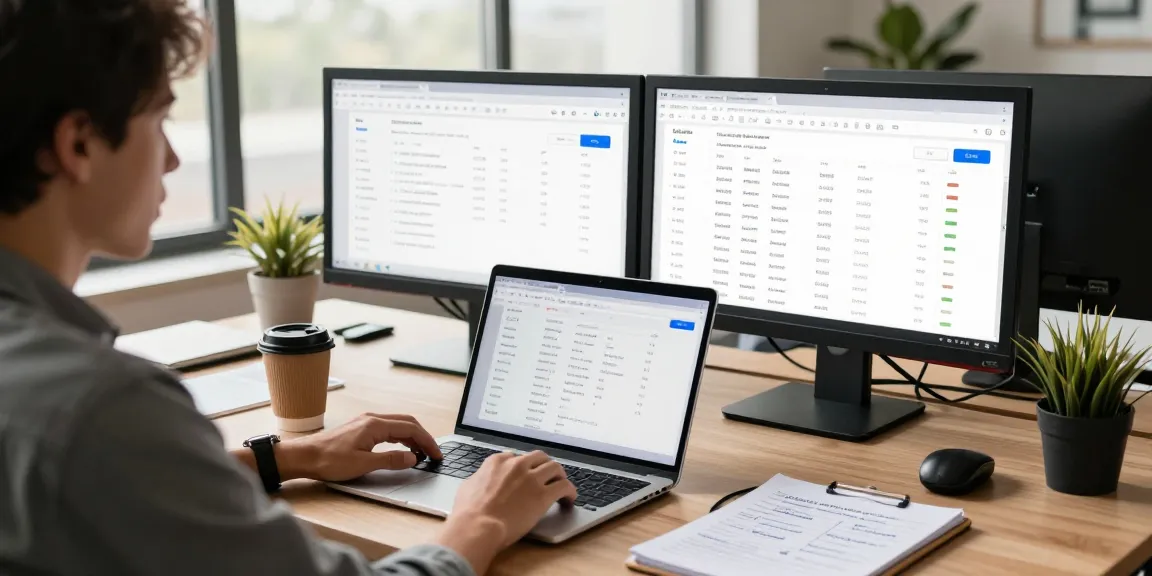 Analyzing new registration domain list to enhance online visibility in a bright office.