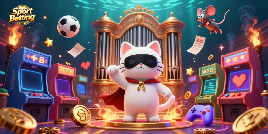 Experience exciting Sport Betting with lively characters and dynamic elements in this vibrant casino scene.