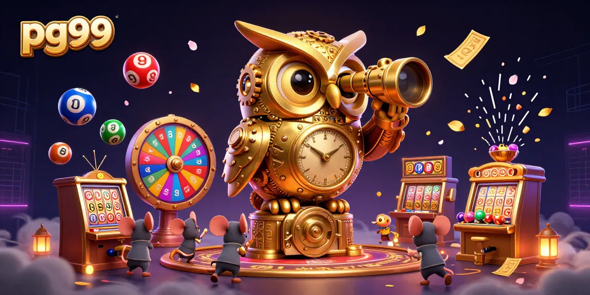 Experience thrilling gameplay with pg99's vibrant golden owl and action-packed casino visuals.