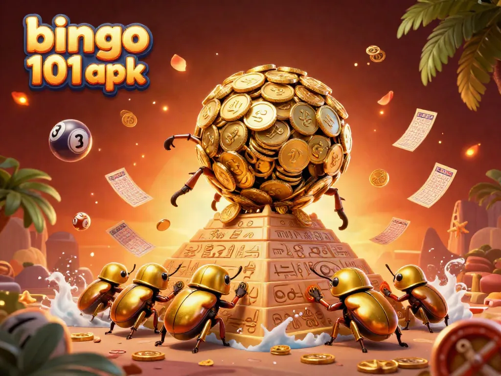 Bermain bingo 101 apk dengan berbagai elemen permainan yang meriah dan menarik.
