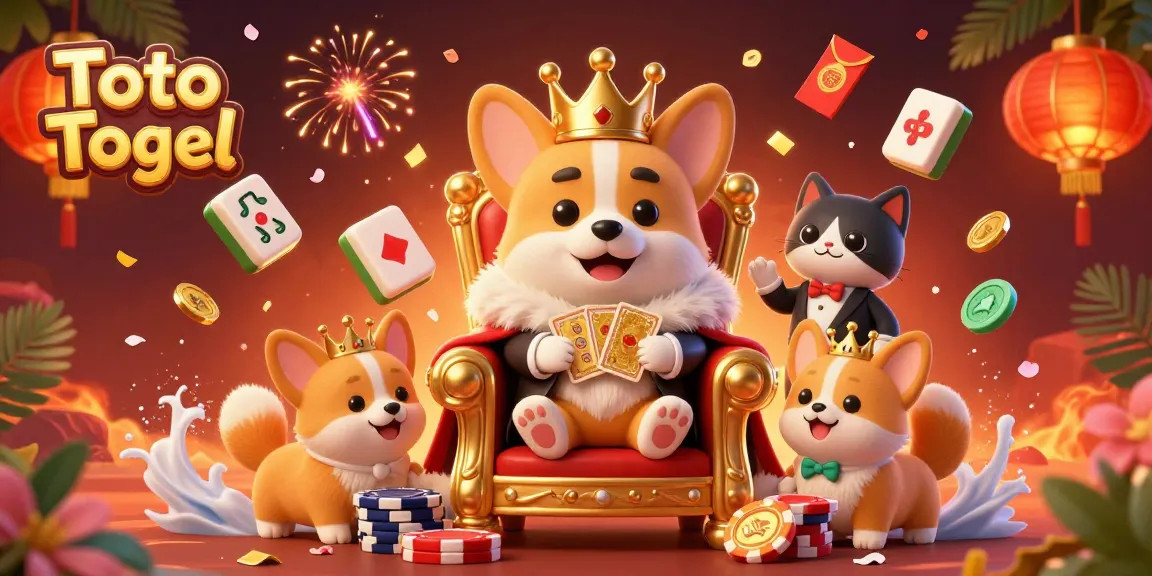 Toto Togel menghadirkan ilustrasi bertema kasino dengan karakter lucu yang bersaing untuk menang.