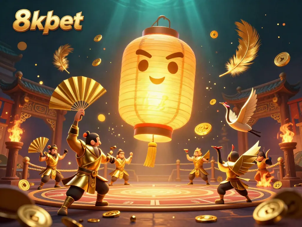 Engage in thrilling experiences at 8xbet with a captivating 3D casino scene featuring vibrant characters.