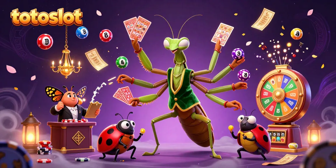 Experience dynamic gaming with totoslot's lively 3D scene featuring unique casino characters and vibrant game elements.