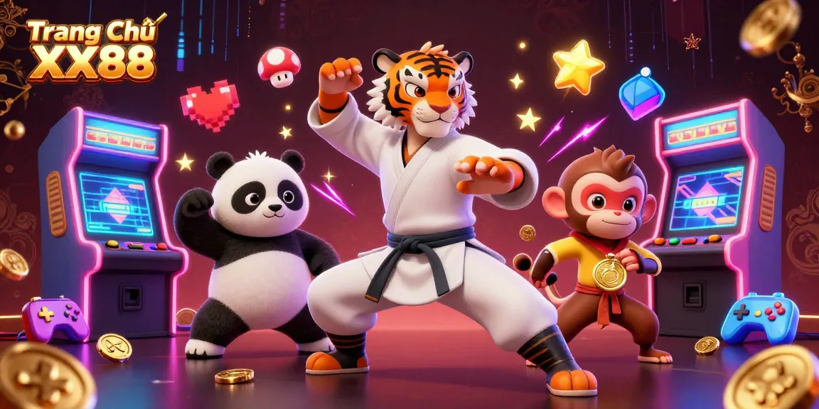 Experience Trang Chủ XX88 with vibrant gaming action featuring spirited characters and casino elements.