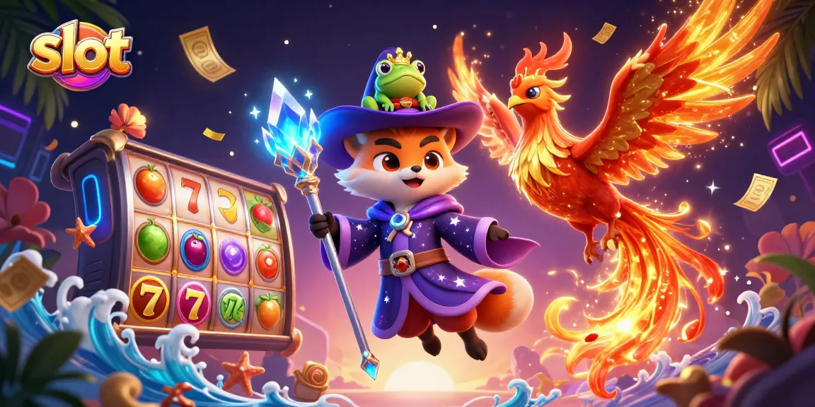 Putaran slot menarik dengan penyihir 3D dan phoenix, menantang keberuntungan di permainan slot.